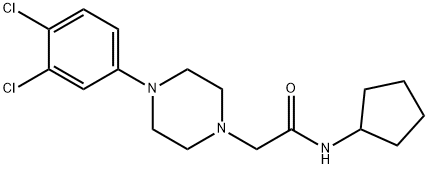 N-cyclopentyl-2-[4-(3,4-dichlorophenyl)piperazin-1-yl]acetamide Structure