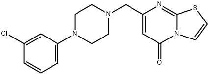 7-[[4-(3-chlorophenyl)piperazin-1-yl]methyl]-[1,3]thiazolo[3,2-a]pyrimidin-5-one 化学構造式