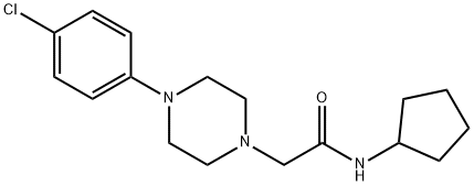 2-[4-(4-chlorophenyl)piperazin-1-yl]-N-cyclopentylacetamide Structure