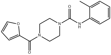 4-(furan-2-carbonyl)-N-(2-methylphenyl)piperazine-1-carboxamide Struktur
