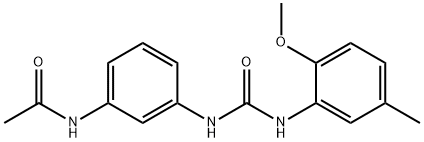 N-[3-[(2-methoxy-5-methylphenyl)carbamoylamino]phenyl]acetamide Structure
