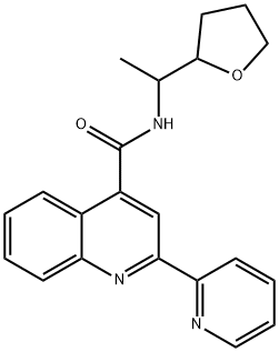 N-[1-(oxolan-2-yl)ethyl]-2-pyridin-2-ylquinoline-4-carboxamide,896647-26-0,结构式