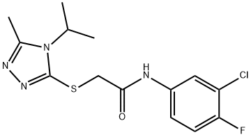 N-(3-chloro-4-fluorophenyl)-2-[(5-methyl-4-propan-2-yl-1,2,4-triazol-3-yl)sulfanyl]acetamide Structure