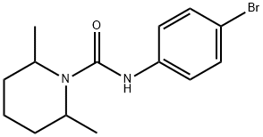 N-(4-bromophenyl)-2,6-dimethylpiperidine-1-carboxamide 结构式