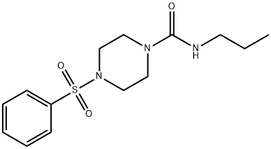 4-(benzenesulfonyl)-N-propylpiperazine-1-carboxamide 化学構造式