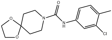 N-(3-chloro-4-methylphenyl)-1,4-dioxa-8-azaspiro[4.5]decane-8-carboxamide Struktur