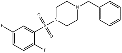 1-benzyl-4-(2,5-difluorophenyl)sulfonylpiperazine 结构式