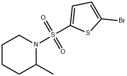 1-(5-bromothiophen-2-yl)sulfonyl-2-methylpiperidine Struktur