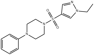 1-(1-ethylpyrazol-4-yl)sulfonyl-4-phenylpiperazine Structure