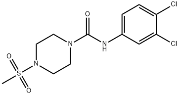 N-(3,4-dichlorophenyl)-4-methylsulfonylpiperazine-1-carboxamide Structure