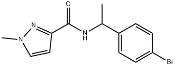 N-[1-(4-bromophenyl)ethyl]-1-methylpyrazole-3-carboxamide 结构式