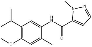 N-(4-methoxy-2-methyl-5-propan-2-ylphenyl)-2-methylpyrazole-3-carboxamide Structure