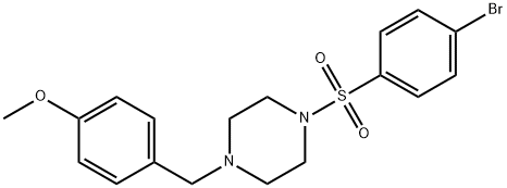 1-(4-bromophenyl)sulfonyl-4-[(4-methoxyphenyl)methyl]piperazine 结构式