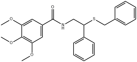 N-(2-benzylsulfanyl-2-phenylethyl)-3,4,5-trimethoxybenzamide Structure