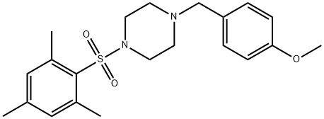 1-[(4-methoxyphenyl)methyl]-4-(2,4,6-trimethylphenyl)sulfonylpiperazine|