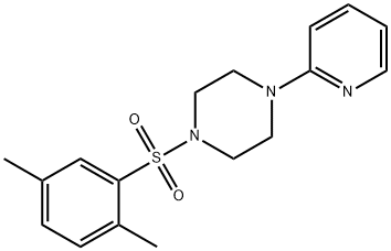 1-(2,5-dimethylphenyl)sulfonyl-4-pyridin-2-ylpiperazine Structure