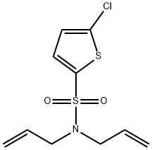 5-chloro-N,N-bis(prop-2-enyl)thiophene-2-sulfonamide 化学構造式