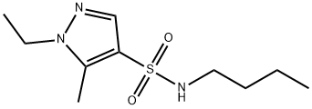 N-butyl-1-ethyl-5-methylpyrazole-4-sulfonamide Structure