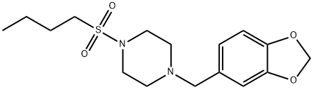 1-(1,3-benzodioxol-5-ylmethyl)-4-butylsulfonylpiperazine Structure