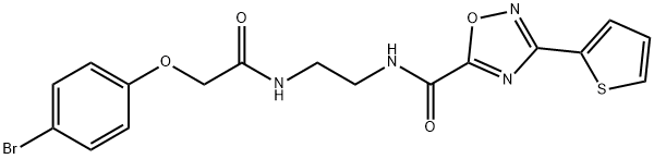 N-[2-[[2-(4-bromophenoxy)acetyl]amino]ethyl]-3-thiophen-2-yl-1,2,4-oxadiazole-5-carboxamide|