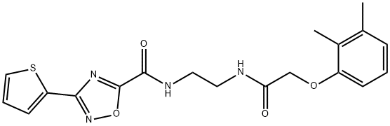 N-[2-[[2-(2,3-dimethylphenoxy)acetyl]amino]ethyl]-3-thiophen-2-yl-1,2,4-oxadiazole-5-carboxamide Structure