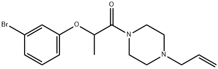 2-(3-bromophenoxy)-1-(4-prop-2-enylpiperazin-1-yl)propan-1-one,898130-36-4,结构式