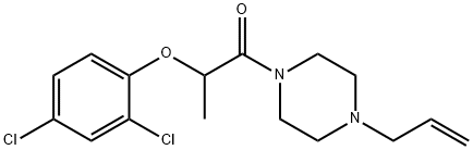 2-(2,4-dichlorophenoxy)-1-(4-prop-2-enylpiperazin-1-yl)propan-1-one 化学構造式