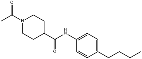 1-acetyl-N-(4-butylphenyl)piperidine-4-carboxamide Structure