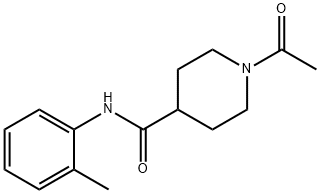 1-acetyl-N-(2-methylphenyl)piperidine-4-carboxamide 结构式