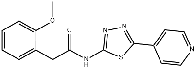 2-(2-methoxyphenyl)-N-(5-pyridin-4-yl-1,3,4-thiadiazol-2-yl)acetamide Structure