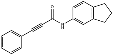 N-(2,3-dihydro-1H-inden-5-yl)-3-phenylprop-2-ynamide Structure