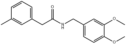 N-[(3,4-dimethoxyphenyl)methyl]-2-(3-methylphenyl)acetamide Structure