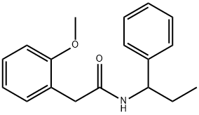 2-(2-methoxyphenyl)-N-(1-phenylpropyl)acetamide Structure