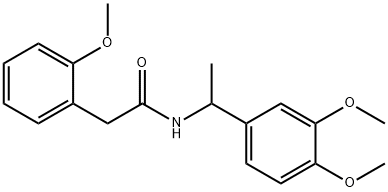 N-[1-(3,4-dimethoxyphenyl)ethyl]-2-(2-methoxyphenyl)acetamide Structure