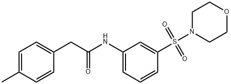 2-(4-methylphenyl)-N-(3-morpholin-4-ylsulfonylphenyl)acetamide,898141-06-5,结构式