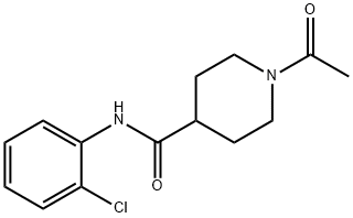 1-acetyl-N-(2-chlorophenyl)piperidine-4-carboxamide Structure