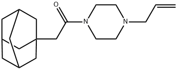 2-(1-adamantyl)-1-(4-prop-2-enylpiperazin-1-yl)ethanone 化学構造式