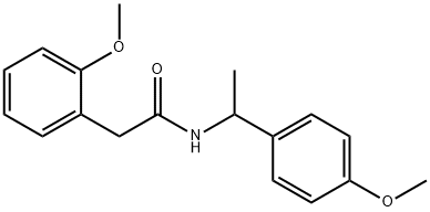 2-(2-methoxyphenyl)-N-[1-(4-methoxyphenyl)ethyl]acetamide 结构式