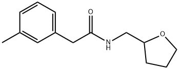 2-(3-methylphenyl)-N-(oxolan-2-ylmethyl)acetamide 结构式