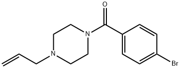 (4-bromophenyl)-(4-prop-2-enylpiperazin-1-yl)methanone 化学構造式