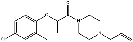 2-(4-chloro-2-methylphenoxy)-1-(4-prop-2-enylpiperazin-1-yl)propan-1-one 化学構造式
