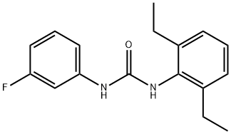 1-(2,6-diethylphenyl)-3-(3-fluorophenyl)urea 化学構造式