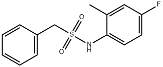 N-(4-fluoro-2-methylphenyl)-1-phenylmethanesulfonamide 化学構造式