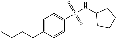 4-butyl-N-cyclopentylbenzenesulfonamide Structure