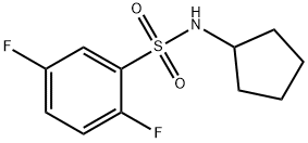 N-cyclopentyl-2,5-difluorobenzenesulfonamide Struktur