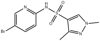 N-(5-bromopyridin-2-yl)-1,3-dimethylpyrazole-4-sulfonamide Structure