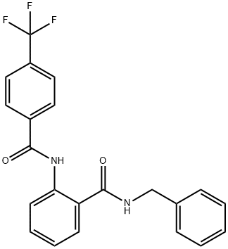 N-benzyl-2-[[4-(trifluoromethyl)benzoyl]amino]benzamide Structure