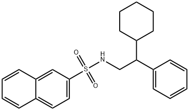 N-(2-cyclohexyl-2-phenylethyl)naphthalene-2-sulfonamide 结构式