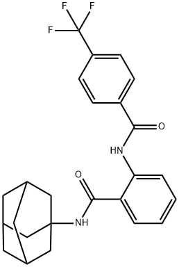 N-(1-adamantyl)-2-[[4-(trifluoromethyl)benzoyl]amino]benzamide,899368-36-6,结构式