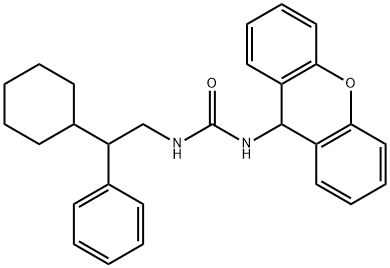 1-(2-cyclohexyl-2-phenylethyl)-3-(9H-xanthen-9-yl)urea Structure